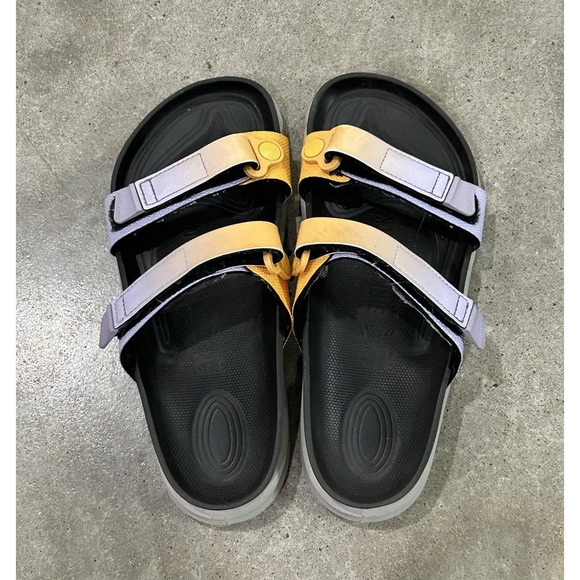 Birkenstock SAHARA Ombre Purple Fog Apricot Womens Sandals Slides Sz 37